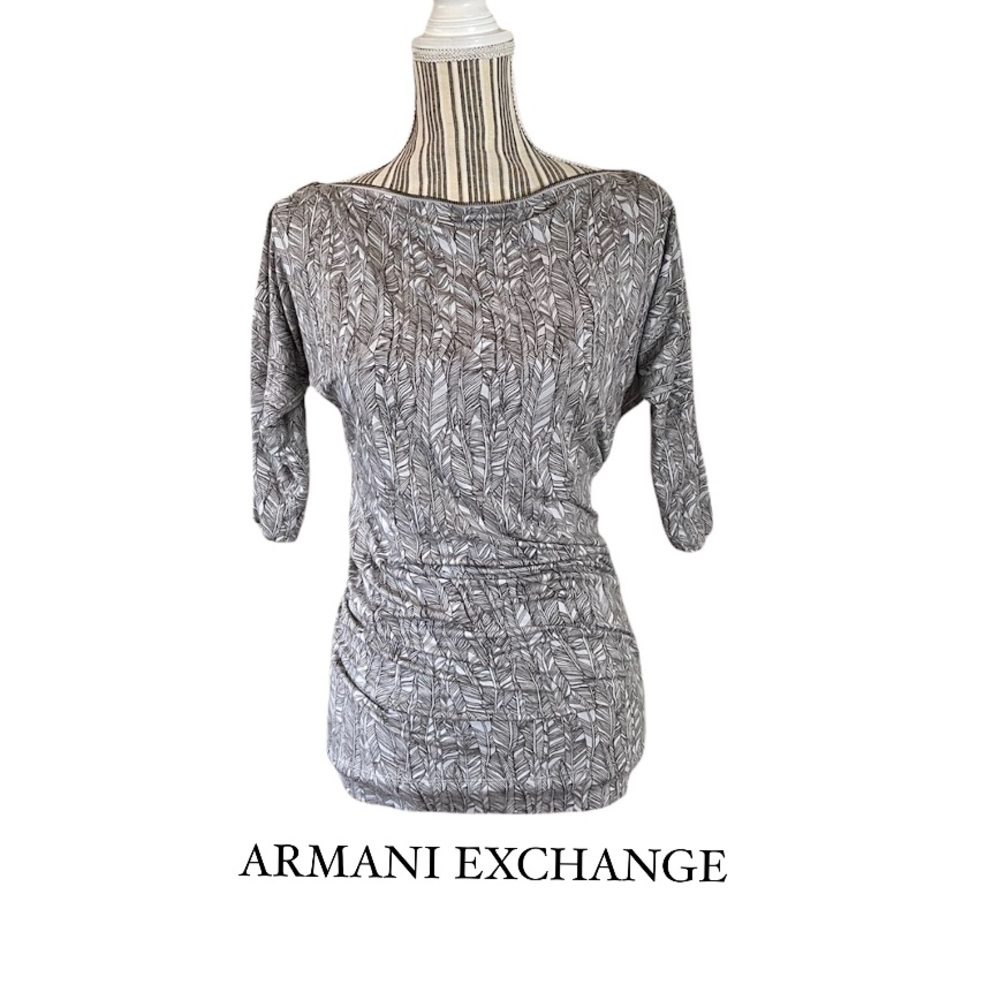 ARMANI EXCHANGE AX Tunic Geomatric Zipper Neckline XS
